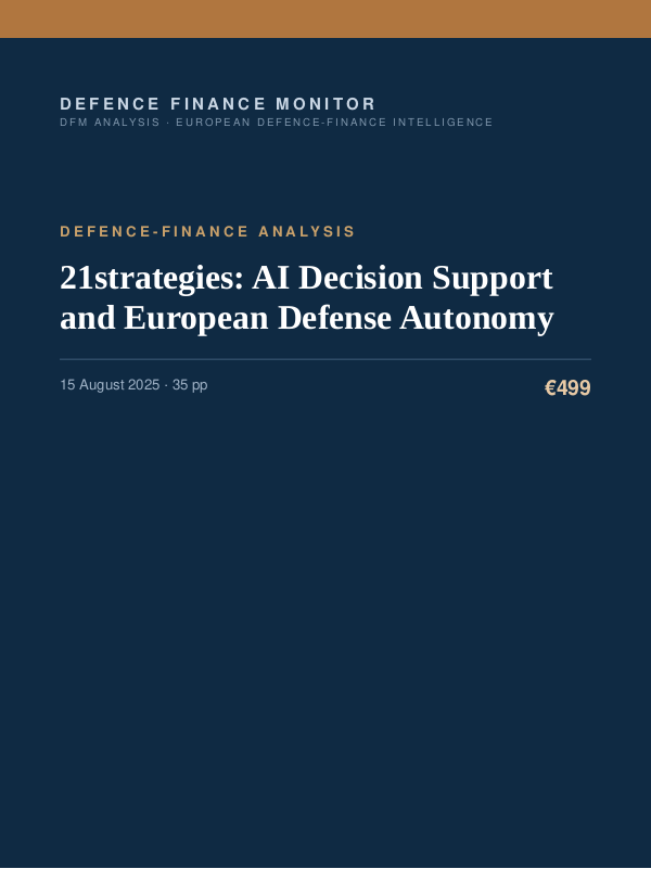 Cover of 21strategies: AI Decision Support and European Defense Autonomy