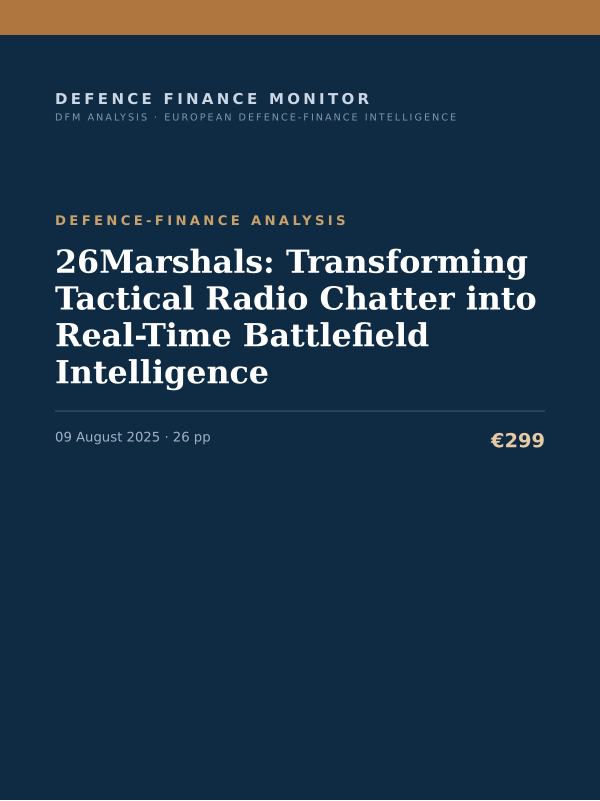 Cover of 26Marshals: Transforming Tactical Radio Chatter into Real-Time Battlefield Intelligence