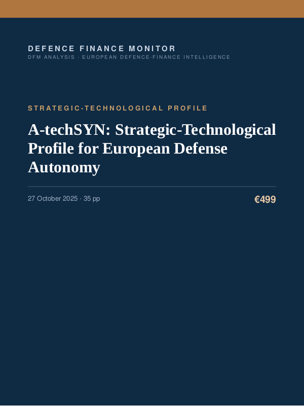 Cover of A-techSYN: Strategic-Technological Profile for European Defense Autonomy