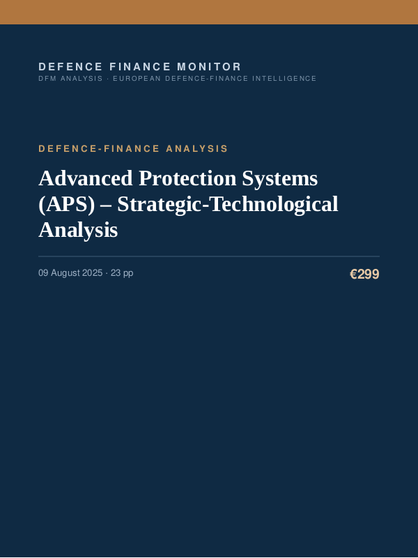 Cover of Advanced Protection Systems (APS) – Strategic-Technological Analysis