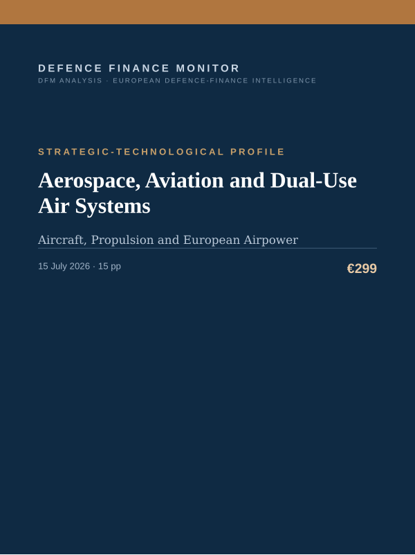 Cover of the DFM report “Aerospace, Aviation and Dual-Use Air Systems” — Strategic-Technological Profile, 15-page PDF