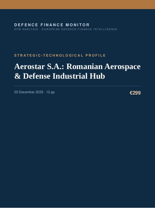 Cover of Aerostar S.A.: Romanian Aerospace & Defense Industrial Hub