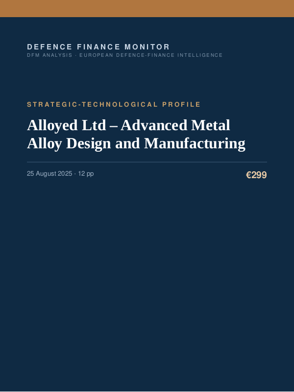 Cover of Alloyed Ltd – Advanced Metal Alloy Design and Manufacturing