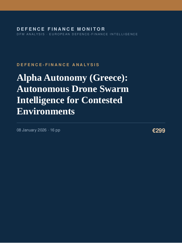Cover of Alpha Autonomy (Greece): Autonomous Drone Swarm Intelligence for Contested Environments