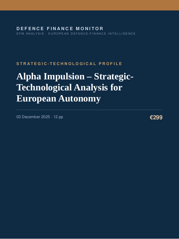 Cover of Alpha Impulsion – Strategic-Technological Analysis for European Autonomy