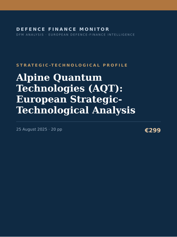 Cover of Alpine Quantum Technologies (AQT): European Strategic-Technological Analysis