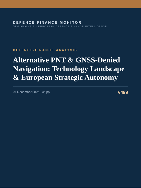 Cover of Alternative PNT & GNSS-Denied Navigation: Technology Landscape & European Strategic Autonomy