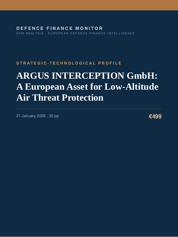 Cover of ARGUS INTERCEPTION GmbH: A European Asset for Low-Altitude Air Threat Protection