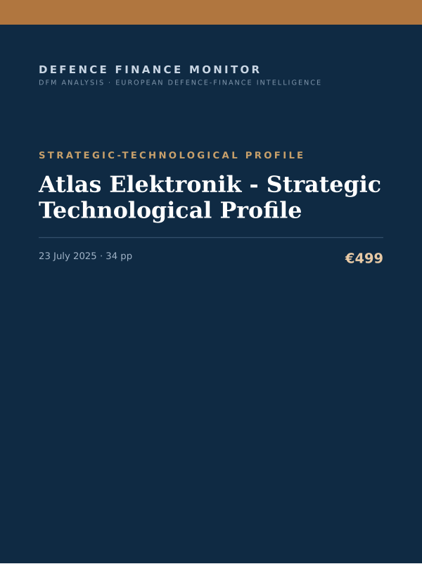 Cover of the DFM report “Atlas Elektronik - Strategic Technological Profile” — Strategic-Technological Profile, 34-page PDF