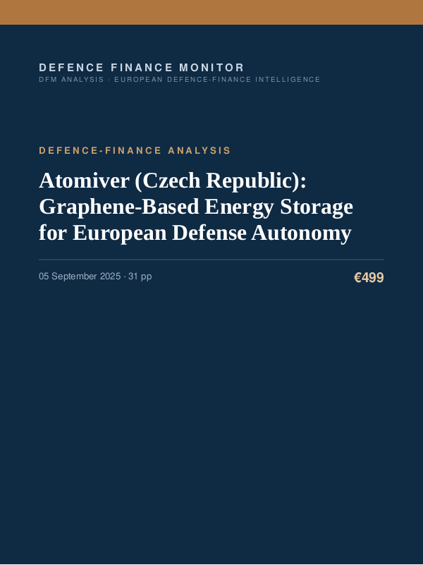 Cover of Atomiver (Czech Republic): Graphene-Based Energy Storage for European Defense Autonomy