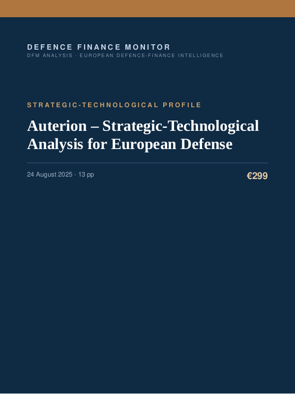 Cover of Auterion – Strategic-Technological Analysis for European Defense