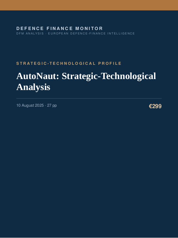 Cover of AutoNaut: Strategic-Technological Analysis
