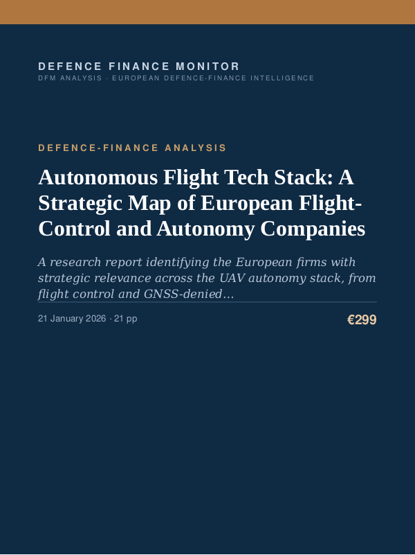 Cover of Autonomous Flight Tech Stack: A Strategic Map of European Flight-Control and Autonomy Companies