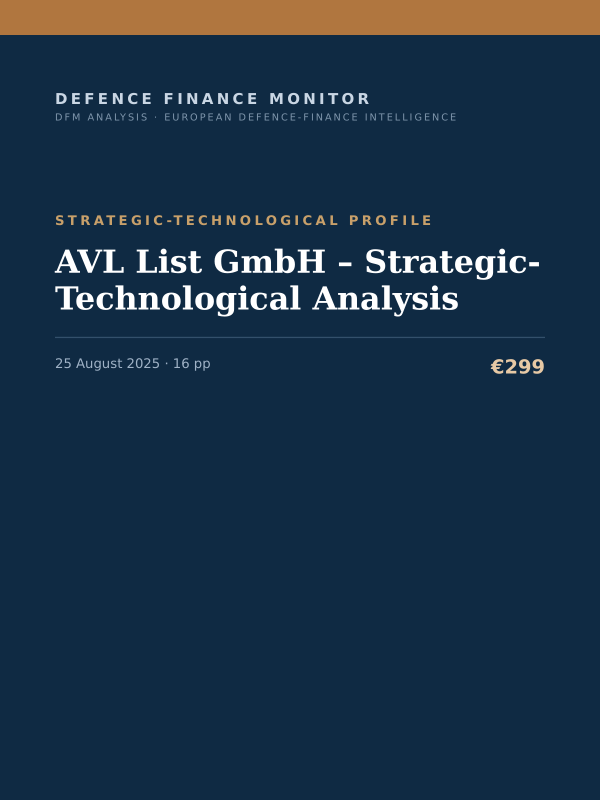 Cover of AVL List GmbH – Strategic-Technological Analysis