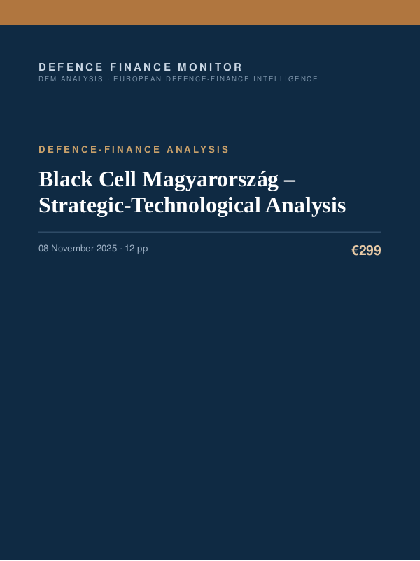 Cover of Black Cell Magyarország – Strategic-Technological Analysis