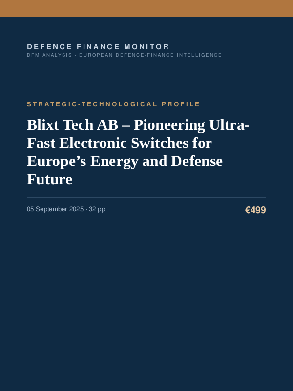 Cover of Blixt Tech AB – Pioneering Ultra-Fast Electronic Switches for Europe’s Energy and Defense Future