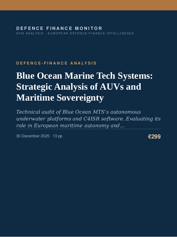 Cover of Blue Ocean Marine Tech Systems: Strategic Analysis of AUVs and Maritime Sovereignty