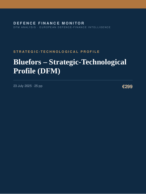 Cover of Bluefors – Strategic-Technological Profile (DFM)