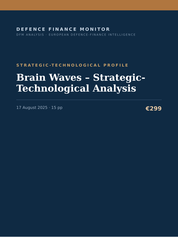 Cover of the DFM report “Brain Waves – Strategic-Technological Analysis” — Strategic-Technological Profile, 15-page PDF