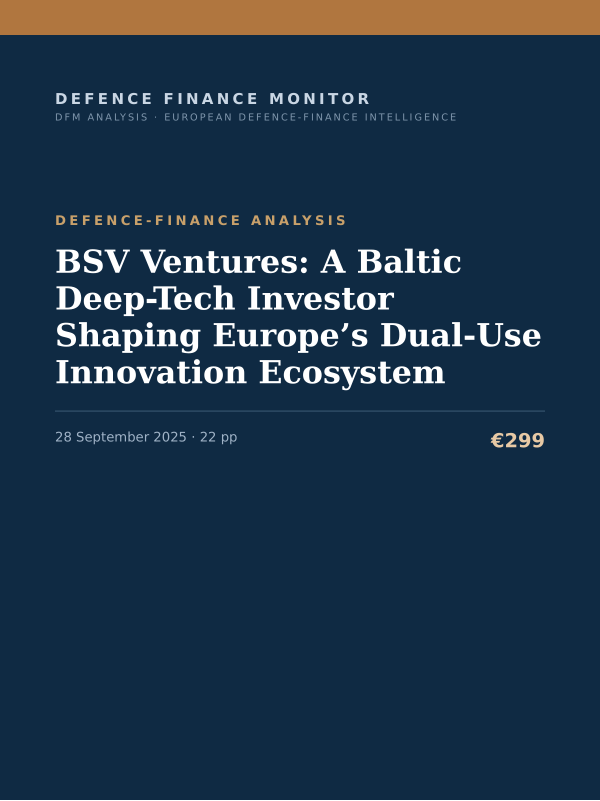 Cover of BSV Ventures: A Baltic Deep-Tech Investor Shaping Europe’s Dual-Use Innovation Ecosystem