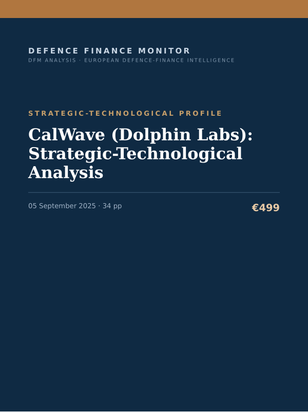 Cover of the DFM report “CalWave (Dolphin Labs): Strategic-Technological Analysis” — Strategic-Technological Profile, 34-page PDF