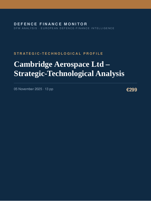 Cover of Cambridge Aerospace Ltd – Strategic-Technological Analysis