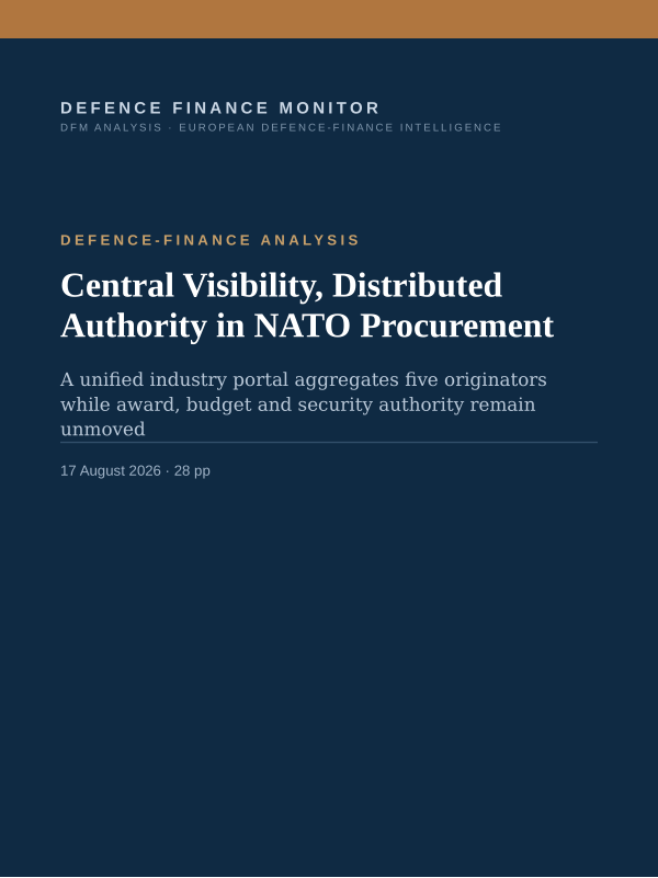 Cover of Central Visibility, Distributed Authority in NATO Procurement