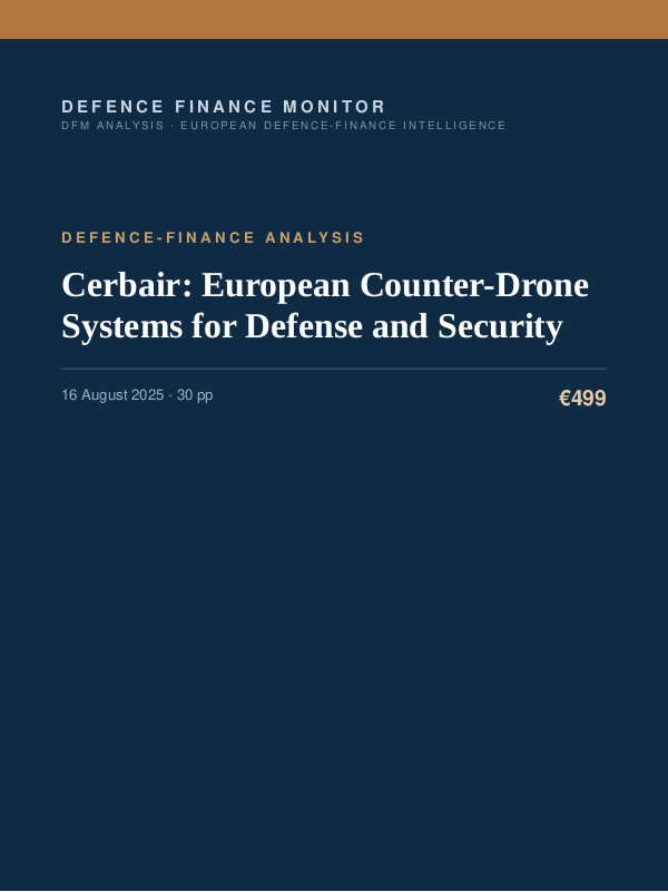 Cover of Cerbair: European Counter-Drone Systems for Defense and Security