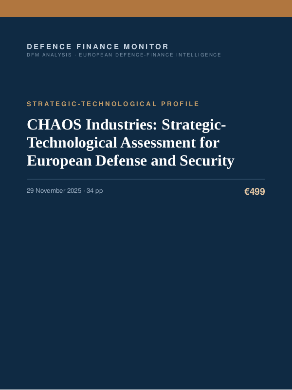 Cover of CHAOS Industries: Strategic-Technological Assessment for European Defense and Security