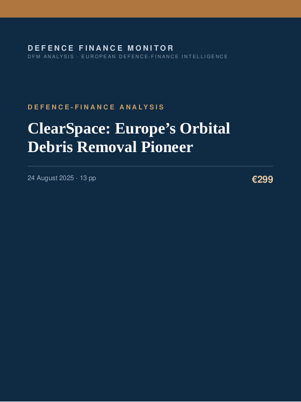 Cover of ClearSpace: Europe’s Orbital Debris Removal Pioneer