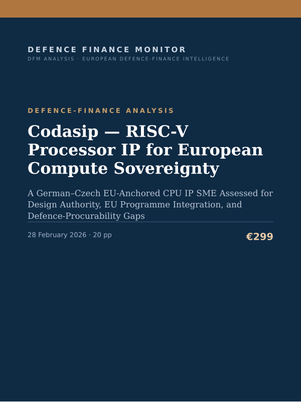 Cover of Codasip — RISC-V Processor IP for European Compute Sovereignty