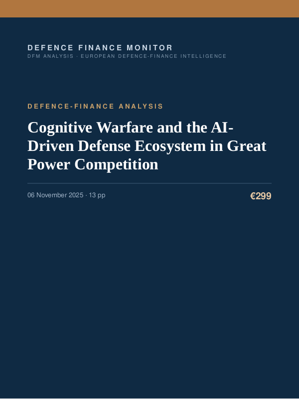 Cover of Cognitive Warfare and the AI-Driven Defense Ecosystem in Great Power Competition