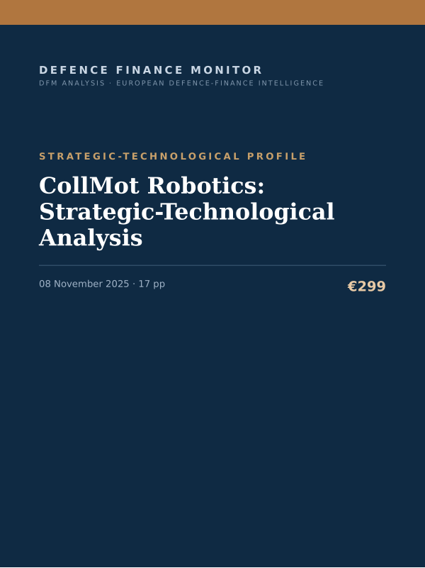 Cover of the DFM report “CollMot Robotics: Strategic-Technological Analysis” — Strategic-Technological Profile, 17-page PDF