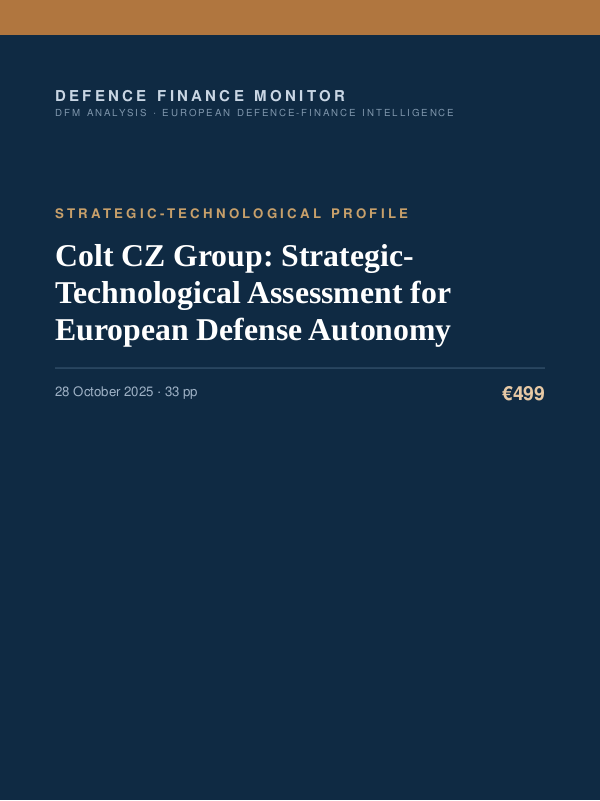 Cover of Colt CZ Group: Strategic-Technological Assessment for European Defense Autonomy
