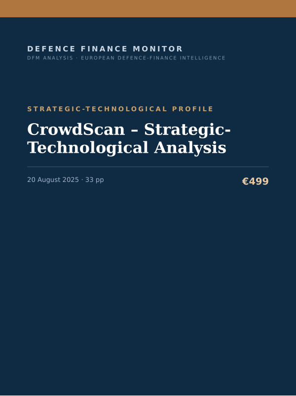 Cover of the DFM report “CrowdScan – Strategic-Technological Analysis” — Strategic-Technological Profile, 33-page PDF