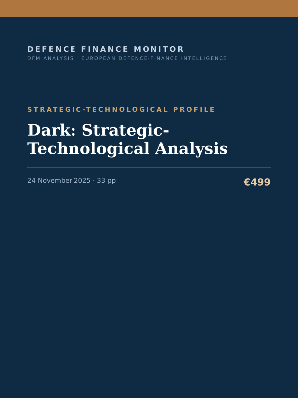 Cover of the DFM report “Dark: Strategic-Technological Analysis” — Strategic-Technological Profile, 33-page PDF