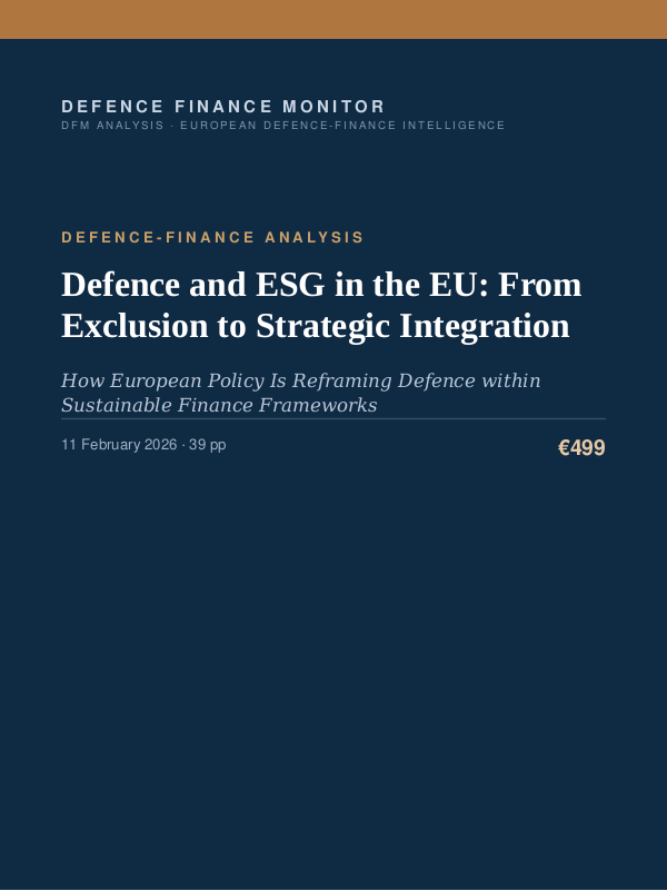 Cover of Defence and ESG in the EU: From Exclusion to Strategic Integration