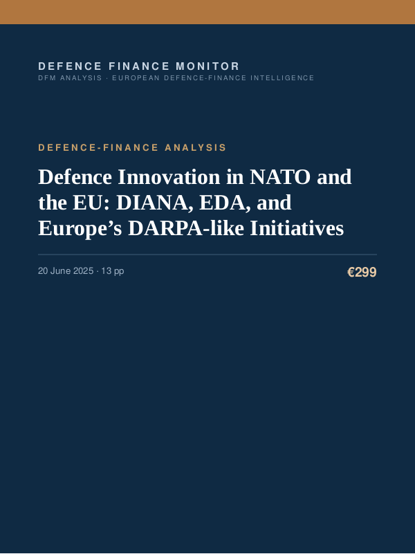 Cover of Defence Innovation in NATO and the EU: DIANA, EDA, and Europe’s DARPA-like Initiatives