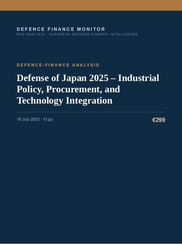 Cover of Defense of Japan 2025 – Industrial Policy, Procurement, and Technology Integration