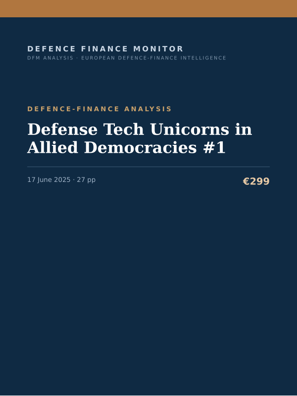 Cover of Defense Tech Unicorns in Allied Democracies #1