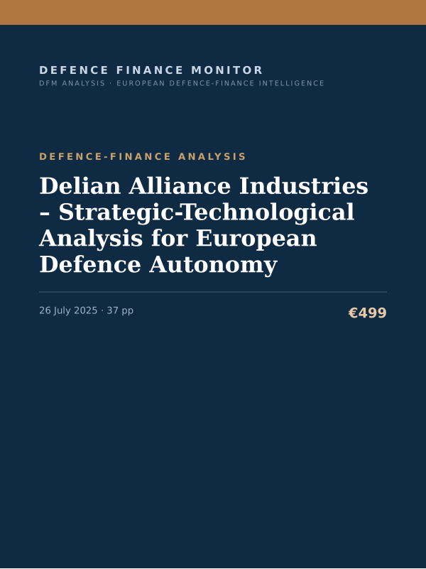 Cover of Delian Alliance Industries – Strategic-Technological Analysis for European Defence Autonomy