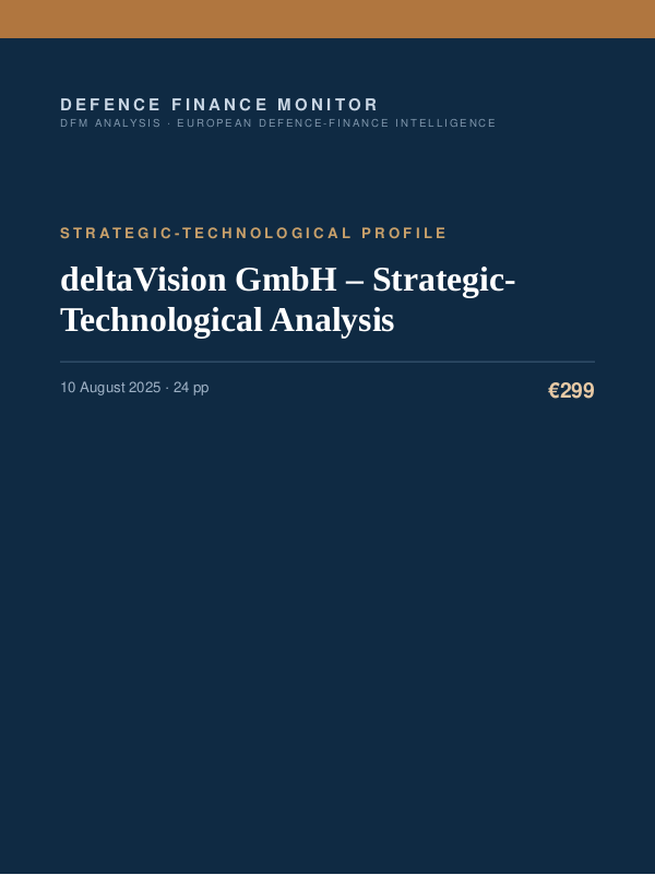 Cover of deltaVision GmbH – Strategic-Technological Analysis