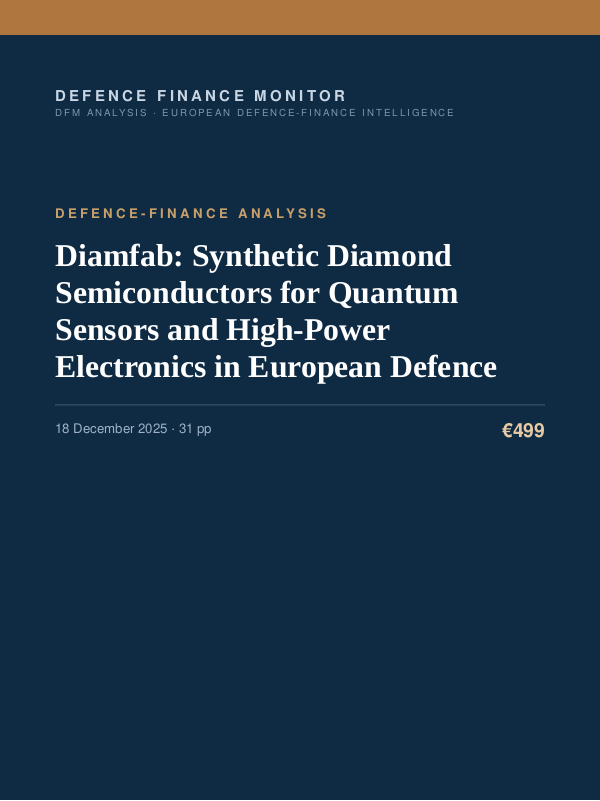 Cover of Diamfab: Synthetic Diamond Semiconductors for Quantum Sensors and High-Power Electronics in European Defence
