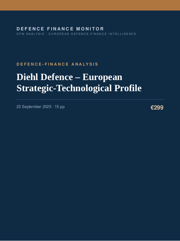 Cover of Diehl Defence – European Strategic-Technological Profile