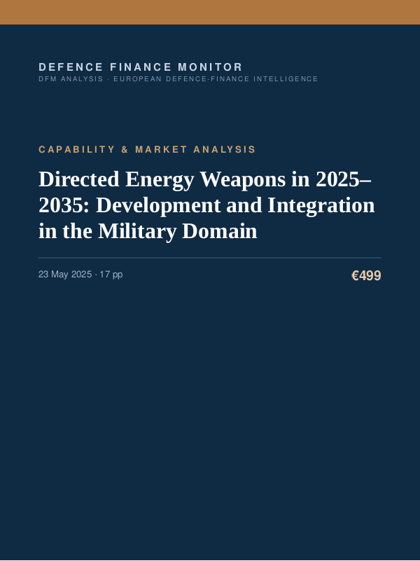 Cover of Directed Energy Weapons in 2025–2035: Development and Integration in the Military Domain