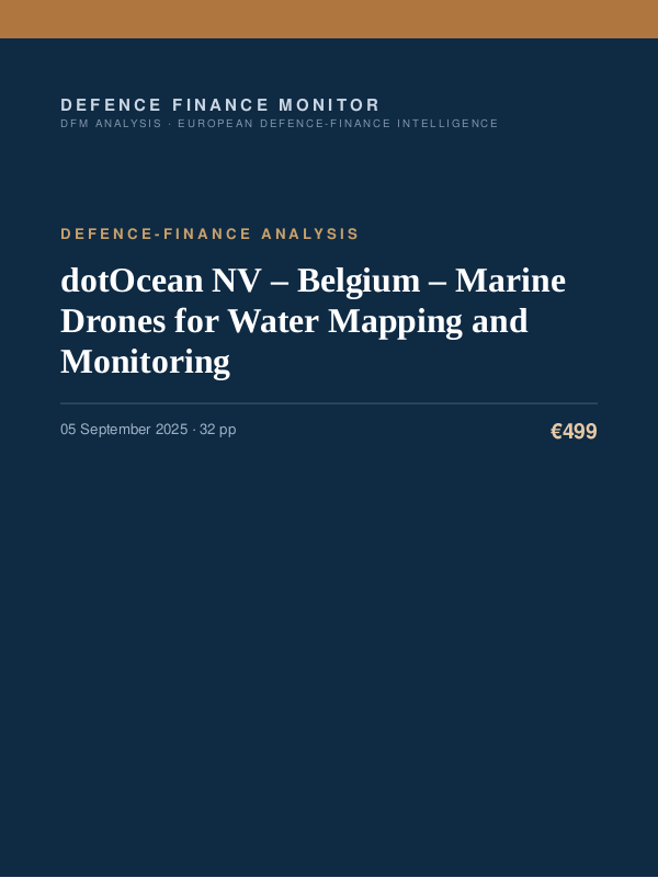 Cover of dotOcean NV – Belgium – Marine Drones for Water Mapping and Monitoring