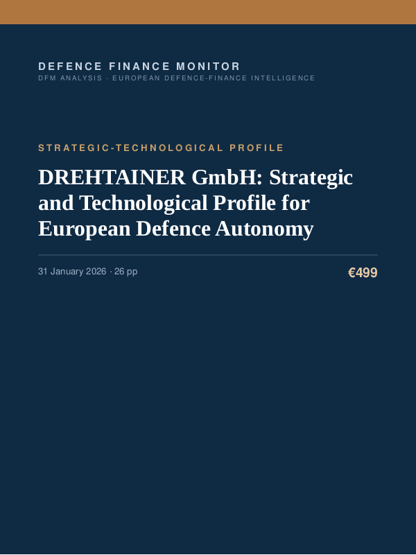 Cover of DREHTAINER GmbH: Strategic and Technological Profile for European Defence Autonomy