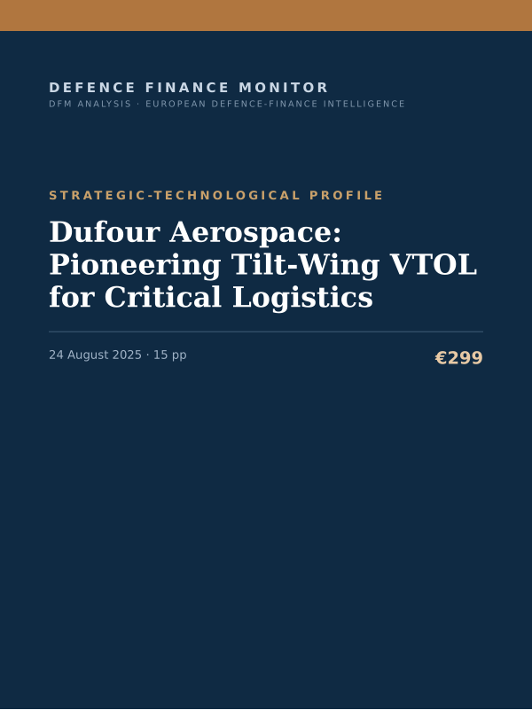 Cover of Dufour Aerospace: Pioneering Tilt‑Wing VTOL for Critical Logistics