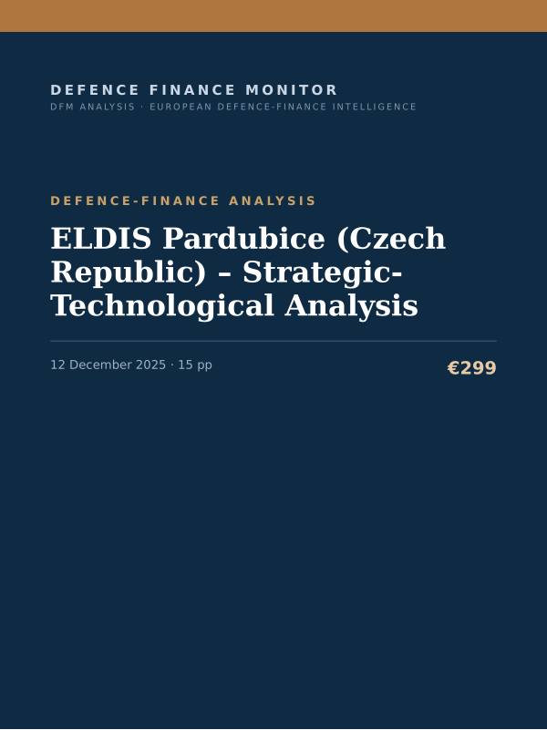 Cover of ELDIS Pardubice (Czech Republic) – Strategic-Technological Analysis