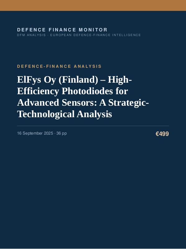 Cover of ElFys Oy (Finland) – High-Efficiency Photodiodes for Advanced Sensors: A Strategic-Technological Analysis